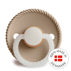 FRIGG Rope - Round Latex Pacifier - Croissant Night - Size 1